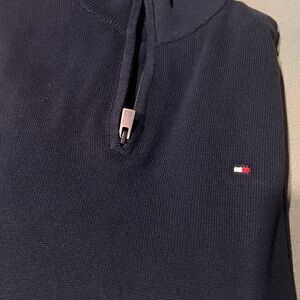 Tommy Hilfiger Men's Dark Blue Zip-Up Sweater